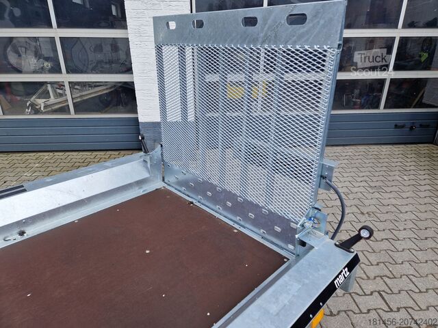 Bouwtrailer Martz 3500kg Bagger Maschinen Anhänger Auffahrklappe Nutzlast 2730kg aus Vorrat verfügbar