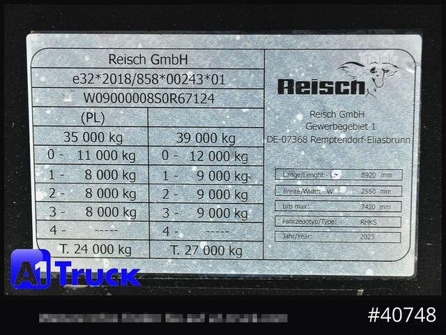 Naczepa wywrotka REISCH Steelpipe-R 24m³ NEU Stahl Lift SAF Hardox