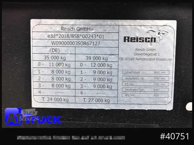 Naczepa wywrotka REISCH Steelpipe-R 24m³ NEU Stahl Lift SAF Hardox