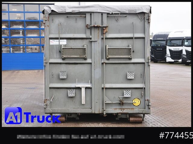 Kontener hakowy POL OSTEG Abrollcontainer 47,5m³, Mulde, Dachplane, Portaltür