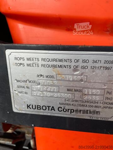 Minibagger Kubota U17-3α / U10-3 / Kettendumper KC70
