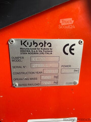 Minibagger Kubota U17-3α / U10-3 / Kettendumper KC70