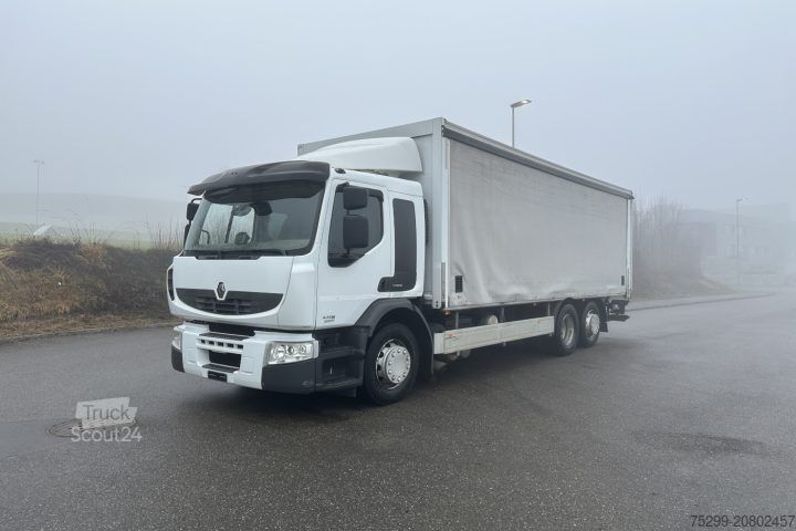 Plattewagen met zeil Renault Premium 430 6x2 Plane / HB / Swiss-Vehicle
