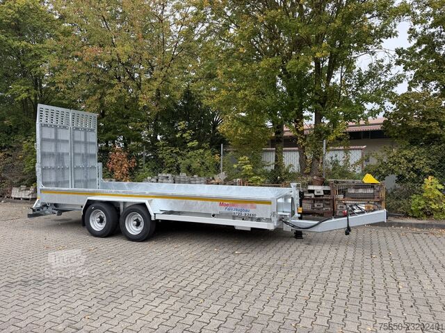 Reboque com plataforma rebaixada Möslein TT 11-E6x2  Tieflader für Fräsen breiten Rampen, Neu