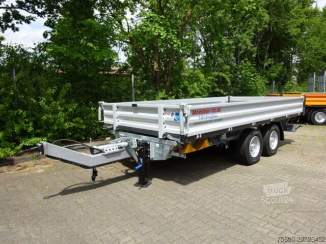 Причіп-самоскид Möslein TTD11 weiß  neuer Tandem 3- Seitenkipper Tieflader-- Neufahrzeug --