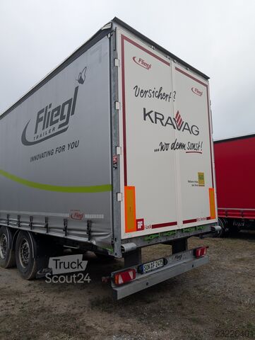 Plachtový návěs se žlabem na svitky Fliegl SDS 390 RoadRunner mit Coilmulde