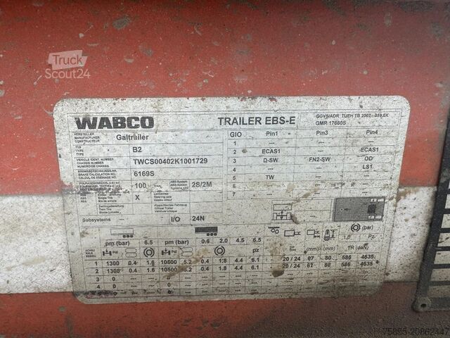 Camion de gunoi Galtrailer B2PS 26-6/5 SAF Axles / Discbrakes / Sliding roof