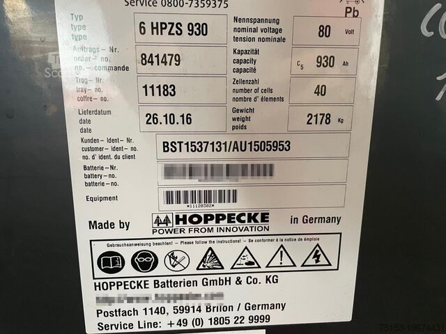 Unbekannt Hoppecke 80V 6 HPZS 930