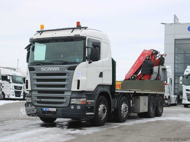 Camion cu platformă SCANIA R 560, FASSI F260XP, AIR SUSPENSIONS, BEACONS