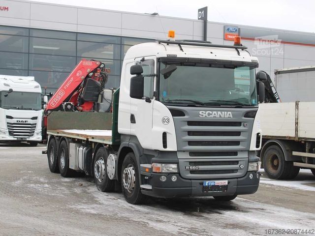 Tovorna dvigalka na tovornjaku SCANIA R 560, FASSI F260XP, AIR SUSPENSIONS, BEACONS
