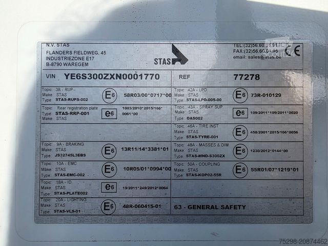 Semirremolque con caja intercambiable STAS S300ZX / 2 Liftachsen