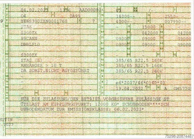 Semirremolque con piso móvil STAS S300ZX / 2 Liftachsen