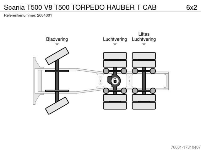 Scania T500 V8 T500 TORPEDO HAUBER T CAB Scania T500 V8 T500 TORPEDO HAUBER T CAB