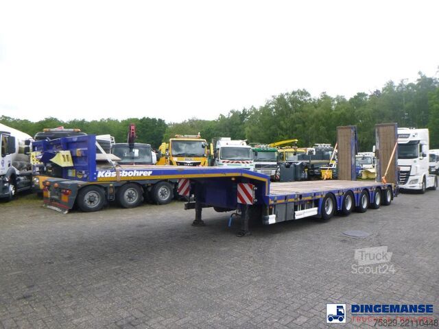 Low loader Kassbohrer 5-axle semi-lowbed trailer 84 t + ramps