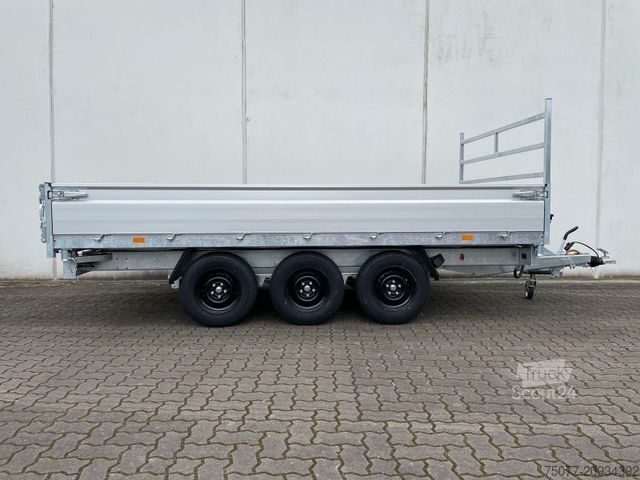 Třístranný sklápěcí přívěs HAPERT Cobalt HM-3, 405x200, 3500kg, Parabelfederung