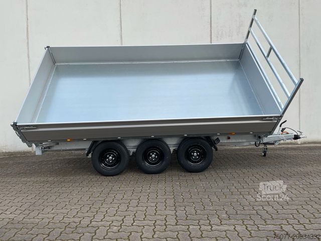 Třístranný sklápěcí přívěs HAPERT Cobalt HM-3, 405x200, 3500kg, Parabelfederung