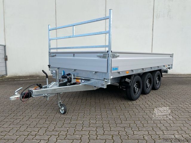 Třístranný sklápěcí přívěs HAPERT Cobalt HM-3, 405x200, 3500kg, Parabelfederung