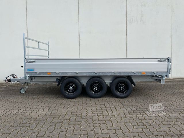 Třístranný sklápěcí přívěs HAPERT Cobalt HM-3, 405x200, 3500kg, Parabelfederung