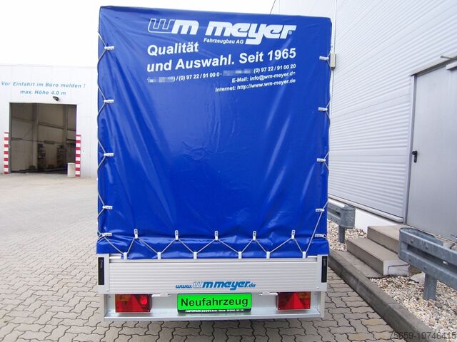 Automobilio priekaba Wm Meyer BT2030/151.2,0,to PKW Alu- Anhänger Gewerbe Qualität Bautransporter Neu Sofortmitnahme = Ja + Inzahlungnahme