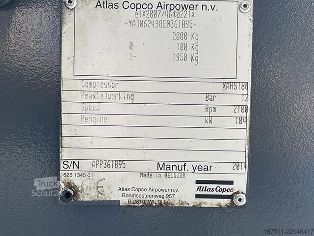 Chladicí kompresor Atlas Copco XAHS 186