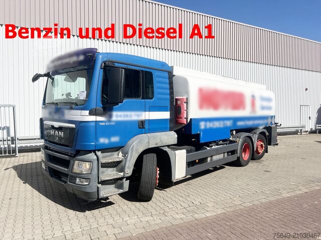 LKW mit Tankaufbau MAN TGA 26.400 6x2-4 BL TGA 26.400 6x2-4 BL, A1, Lenk-/Liftachse, ADR, Kässbohrer Tank ca. 20.820l, 3 Kammern