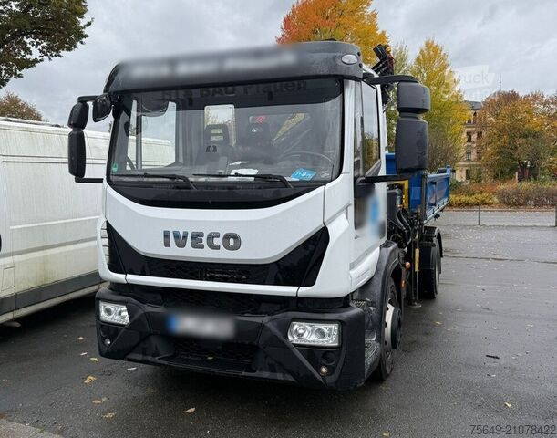 Üç taraflı damperli kamyon Iveco EuroCargo ML160E28K 4x2 EuroCargo ML160E28K 4x2, Kran Hiab 099E-3 HiDuo, Funk