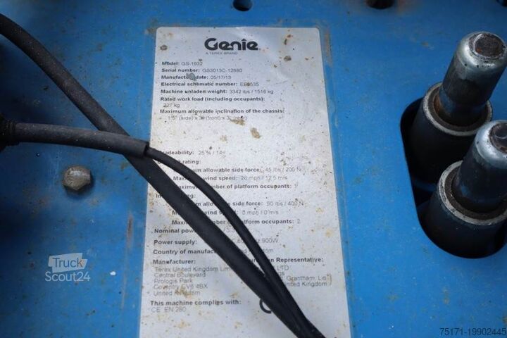 Scherenhebebühne Genie GS1932 Electric, Working Height 7.8 m, 227kg Capac