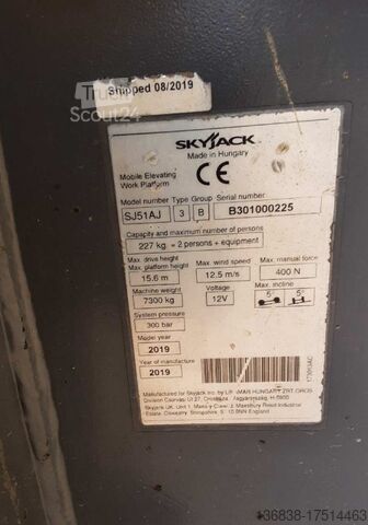 Piattaforma lavorativa semovente Skyjack SJ 51 AJ Diesel 17,55 m