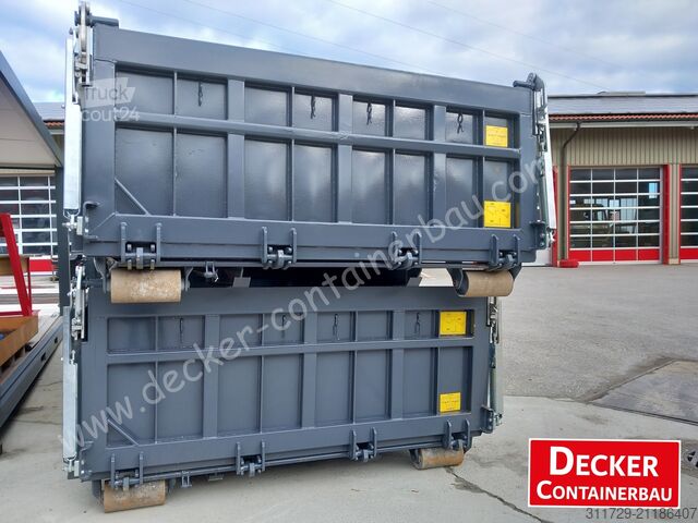 Cassone scarrabile Decker Containerbau Abrollcontainer, Bayernbox, Pendelklappe