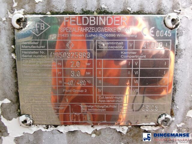 Silos Feldbinder Powder tank alu 41 m3 (tipping)