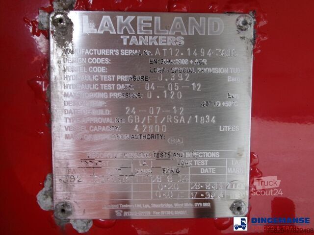 Tank Lakeland Fuel tank alu 42.8 m3 / 6 comp + pump