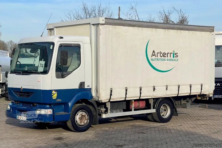 Sliding tarpaulin Renault Midlum 180 11,9t Manual. 490026 km, MOT 02-04-2...