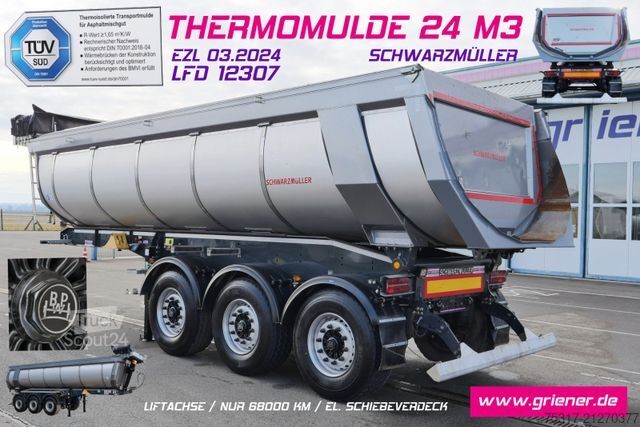 Semirremolque volquete SCHWARZMÜLLER STAHLMULDE THERMO 24 m³ /BPW /ECAS / HARDOX