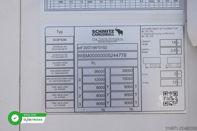 Semiremorcă frigorifică SCHMITZ CARGOBULL SKO Double Deck FP60 ThermoKing SLXi 300
