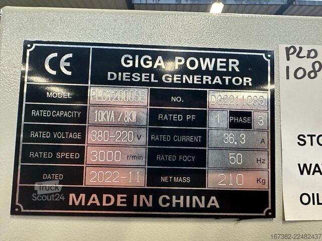 щебень Giga power PLD12000SE 10 kVA silent generator