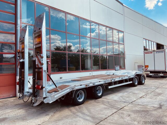 Remorcă cu platformă joasă Möslein T 4 VB F  4 Achs Tieflader- Anhänger, Neufahrzeug