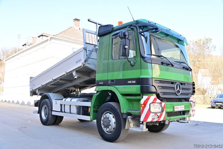 Autocamion basculant tridirecțional Mercedes-Benz Actros 1836  E5 4x4 Kardan MP2 Blatt Retarder AHK