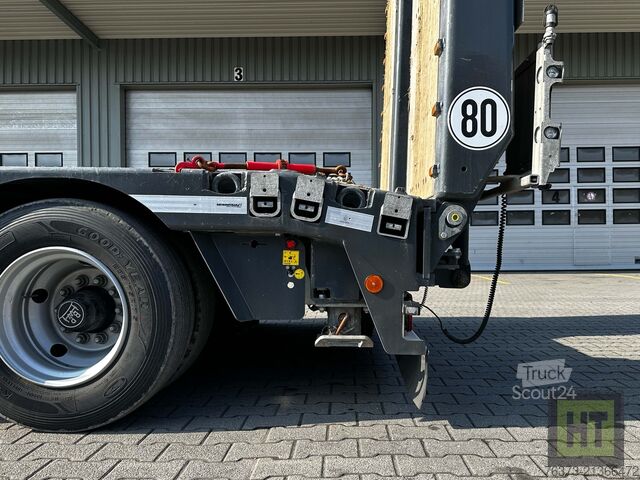 Zema profila puspiekabe Faymonville 4-1+3-Achs-Tele-Semi-Radmulden-Rampen-zg