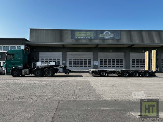 Zema profila puspiekabe Faymonville 4-1+3-Achs-Tele-Semi-Radmulden-Rampen-zg