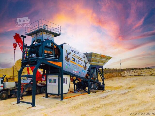 Mobil beton karıştırma tesisi FABO mobile concrete mixing plants 60 m³/h