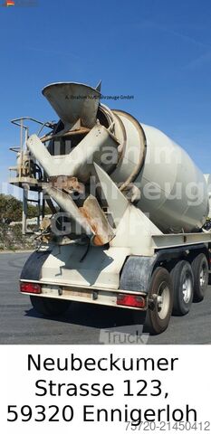 Concrete mixer semitrailer  Betonmischerauflieger  Stetter 10 cbm, 3 Achsen