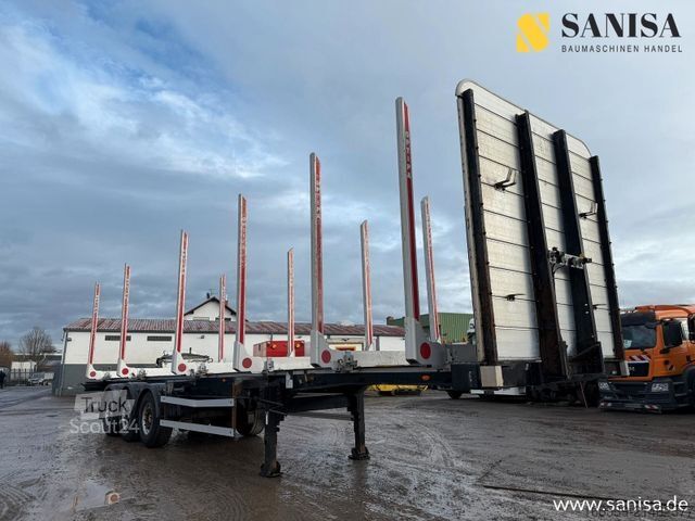 Houtstam-oplegger PAVIC HTS 24/Holztransporter/12x Rungen/Lift