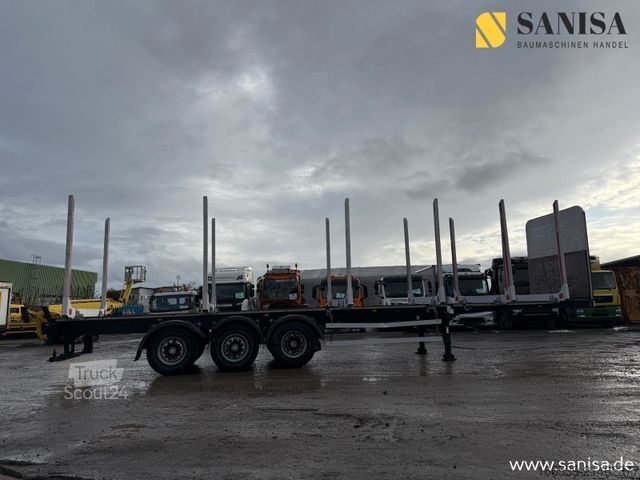 Houtstam-oplegger PAVIC HTS 24/Holztransporter/12x Rungen/Lift