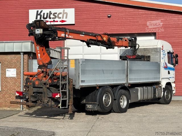 Vrachtauto met open laadbak SCANIA G 450 6x2/2 Baustoff + Kran Atlas 186.3