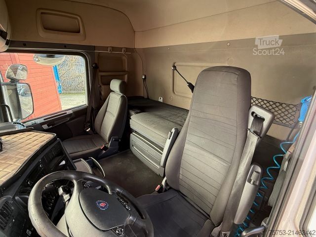 Vrachtauto met open laadbak SCANIA G 450 6x2/2 Baustoff + Kran Atlas 186.3