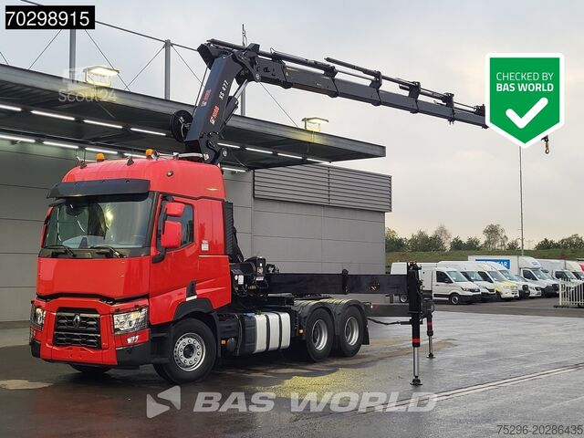Standaard trekker Renault T 520 6X4 Hiab 477E-7 HIDUO Crane Kran Big-Axle...