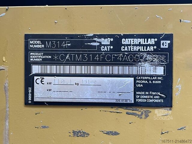 Pelle sur roues CAT M 314 F