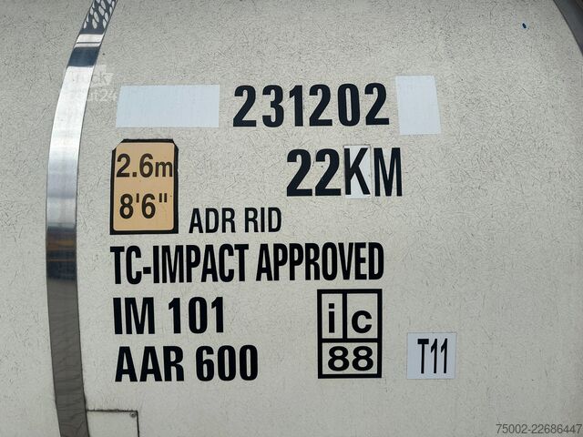  Van Hool 20FT ISO / 23.000L /  PORTABLE T11 / 22KM  / va...