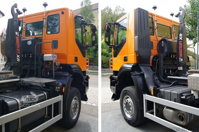 Kampós konténerszállító teherautó Iveco 190T33 TRAKKER 4x4/ TÜV/ MULTILIFT/Winterdienst