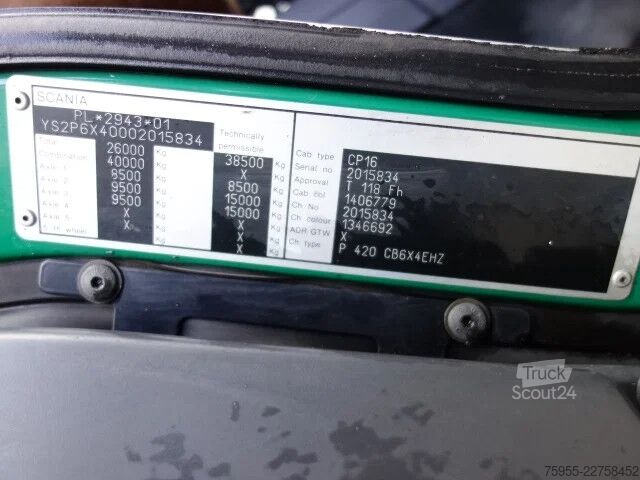 Ağır yük Scania P420 6x4 steelsprings